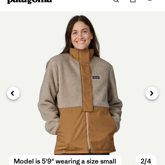 Patagonia Women's Driftwood Canyon Coat - Nest Brown & Beige - Picture 2 of 4